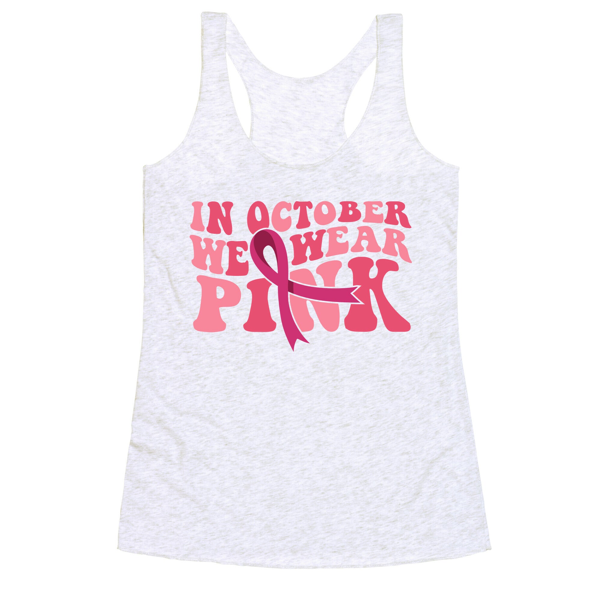 Pink Ribbon Breast Cancer Awareness Racerback Tank